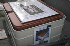 Photo of Vintage Luggage in 1959 Ford Galaxie Retractable Hardtop Trunk Bin